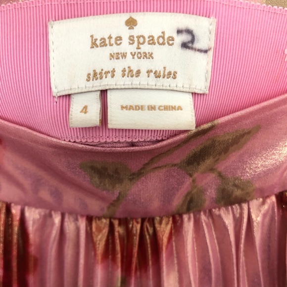 Kate Spade Hazy Rose Pleated Skirt - Picture 3 of 4